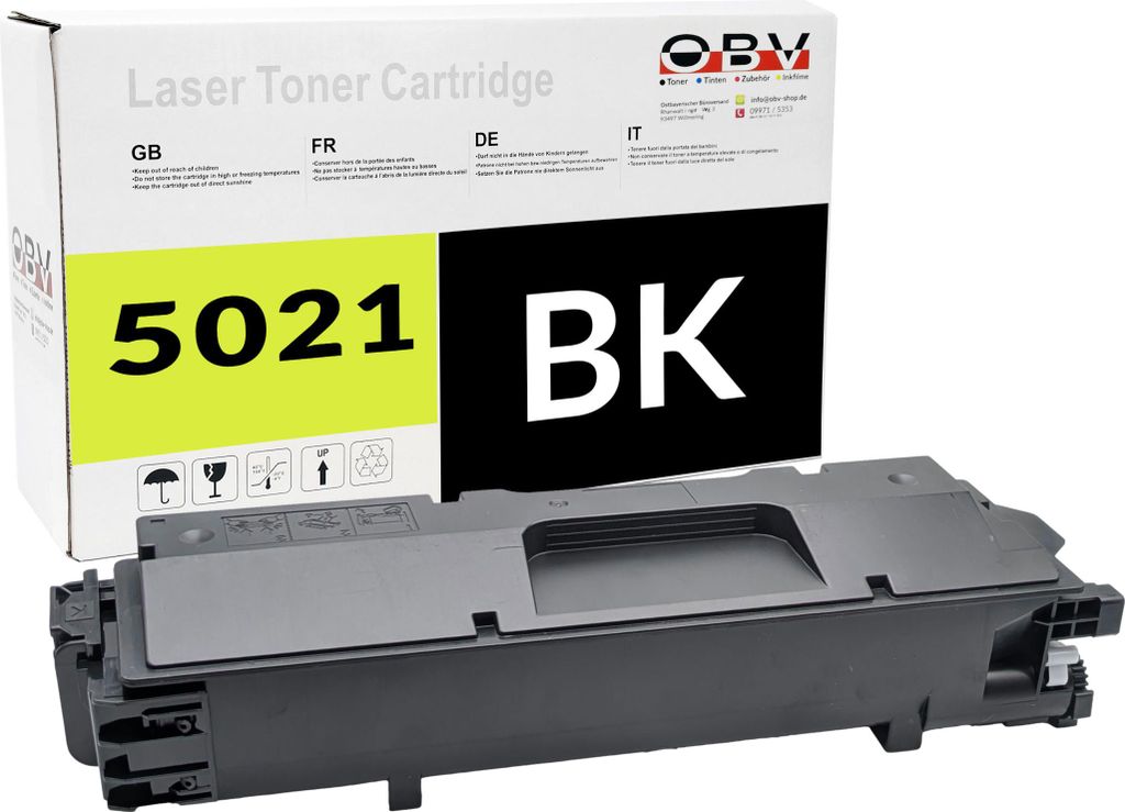 OBV Toner für Utax Triumph-Adler PK-5021K P-C4063DN P-C4063i MFP Schwarz, 1T02Z00UT0