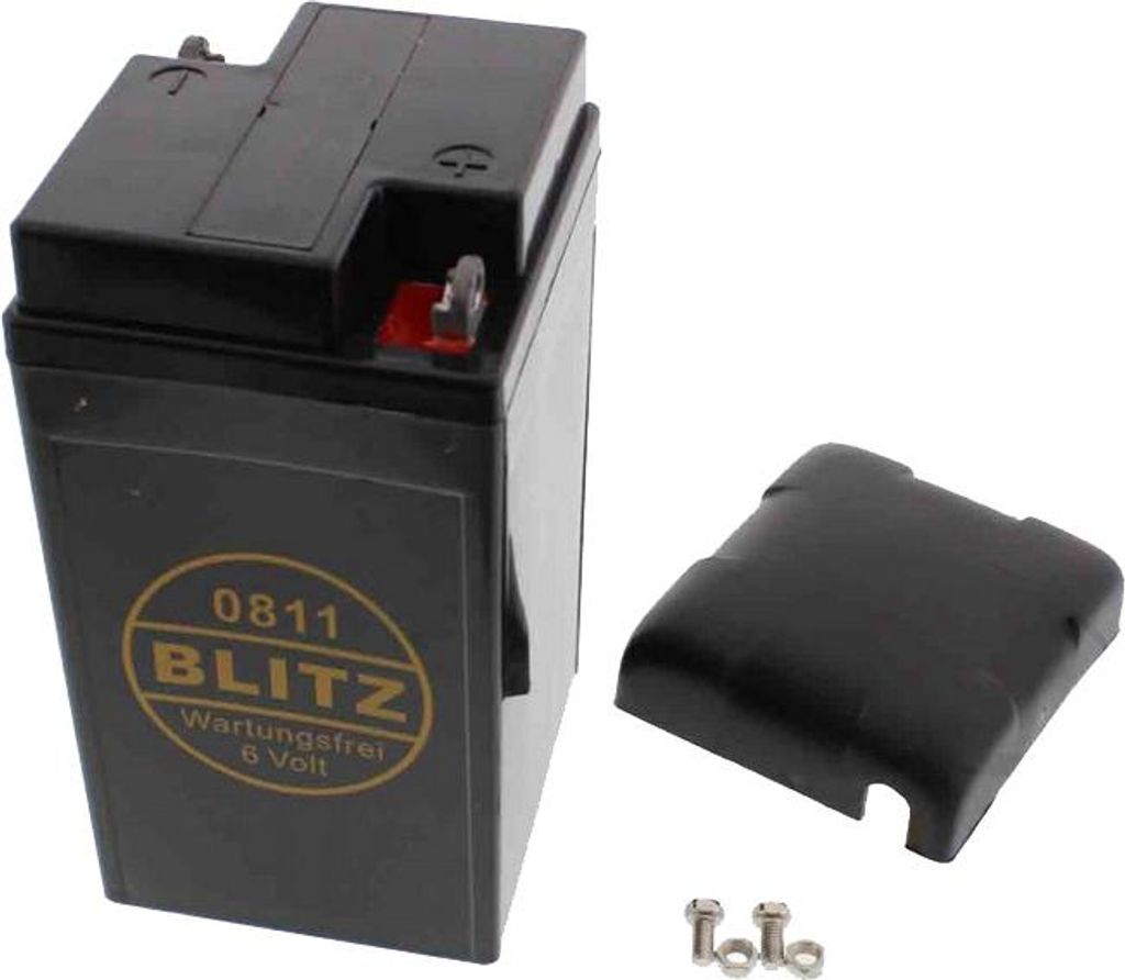 Akumulator Retro Blitz Żelowy 6V 12Ah Czarny Z Pokrywką Zdjęcie produktu 