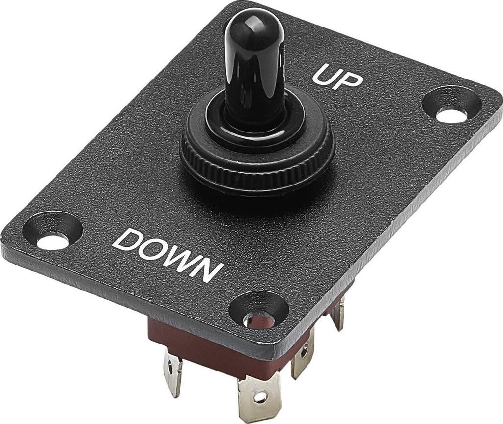 Kippschalter, 6-poliger Moment-Kippschalter mit Polaritätsumkehr (EIN)-Aus-(EIN) DC 12 V/30 A AC 250 V/15 A – mit Auf- und Ab-Montageplatte und ...