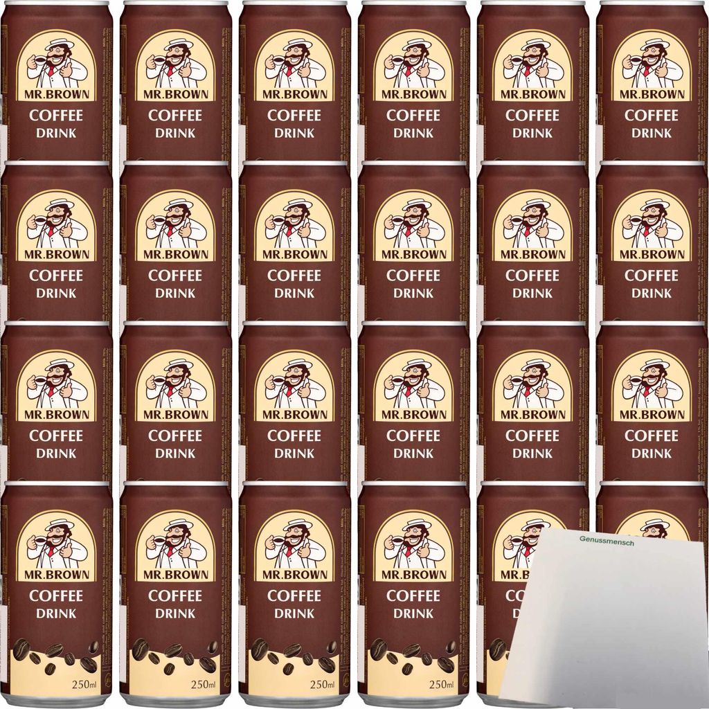 Mr. Brown Coffee Drink Classic (24x0,25l Dosen) + usy Block
