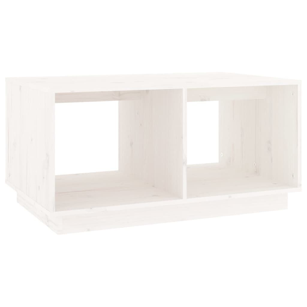Möbel Couchtisch - Wohnzimmer Tisch modern - Weiß 80x50x40 cm Massivholz Kiefer - Kaffeetisch CLORIS6927962