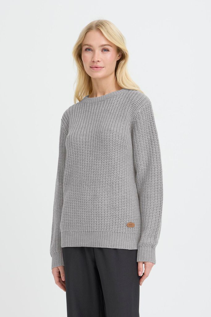 OXMO OXEDNA ONECK Damen Strickpullover Grobstrick Pullover regular fit