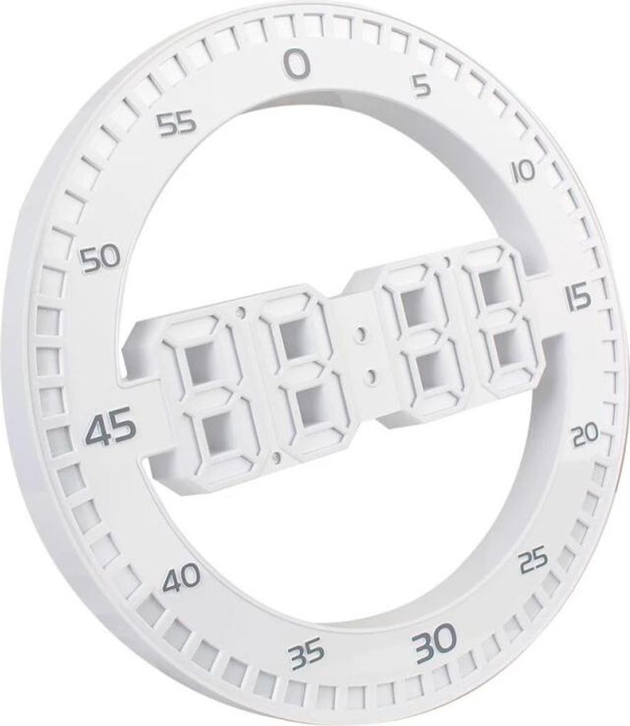 Verk 27451 LED digitální nástěnné hodiny 3D, bílé Obrázek produktu 