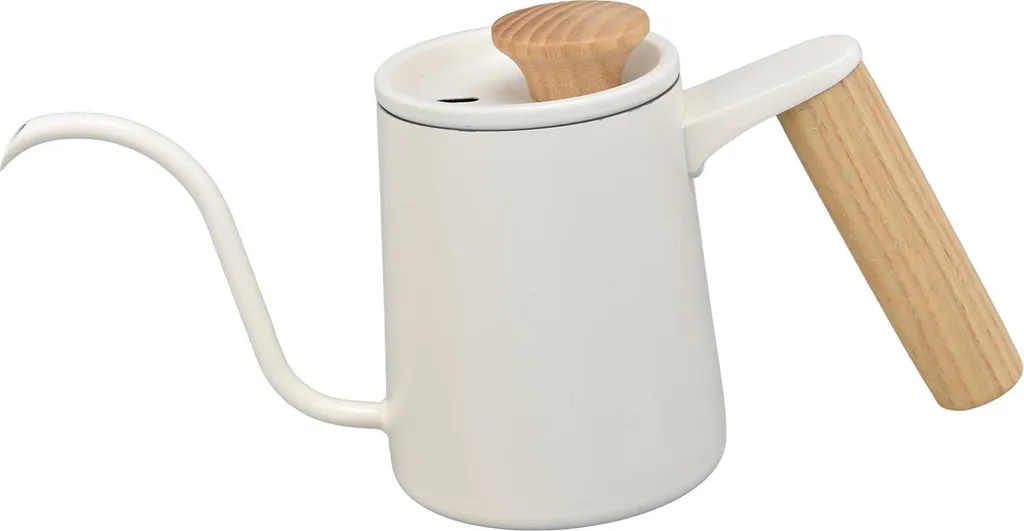 Petite bouilloire inox blanc mat 350ml - Versage lent col de cygne