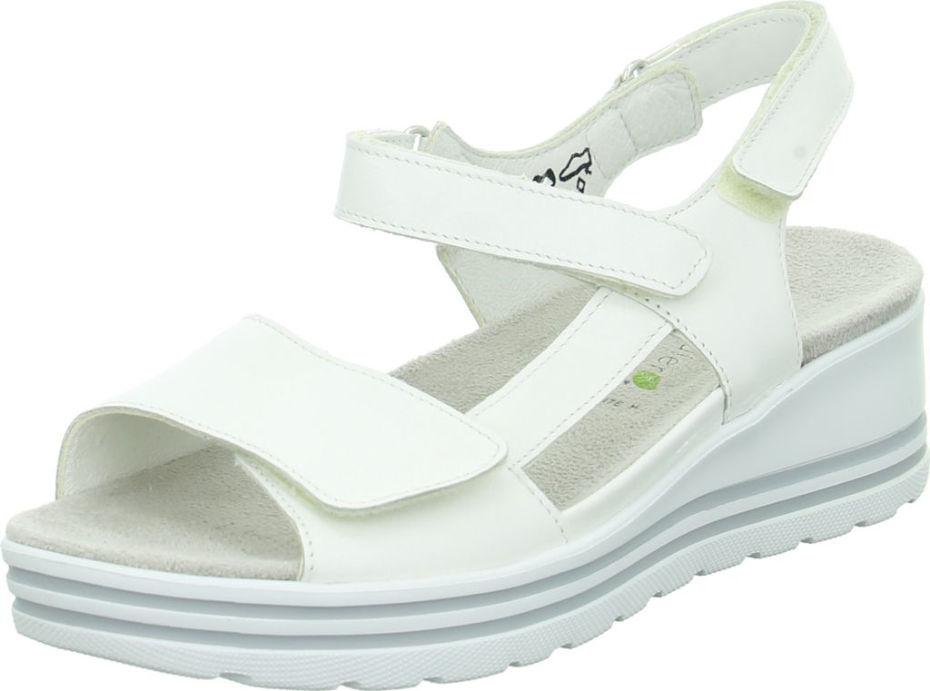 Waldläufer Damen Sandalette H-Michelle 728003-186-150 weiss, Gr. 37.5 - 40, Leder Vollausstattung,Wechselfußbett