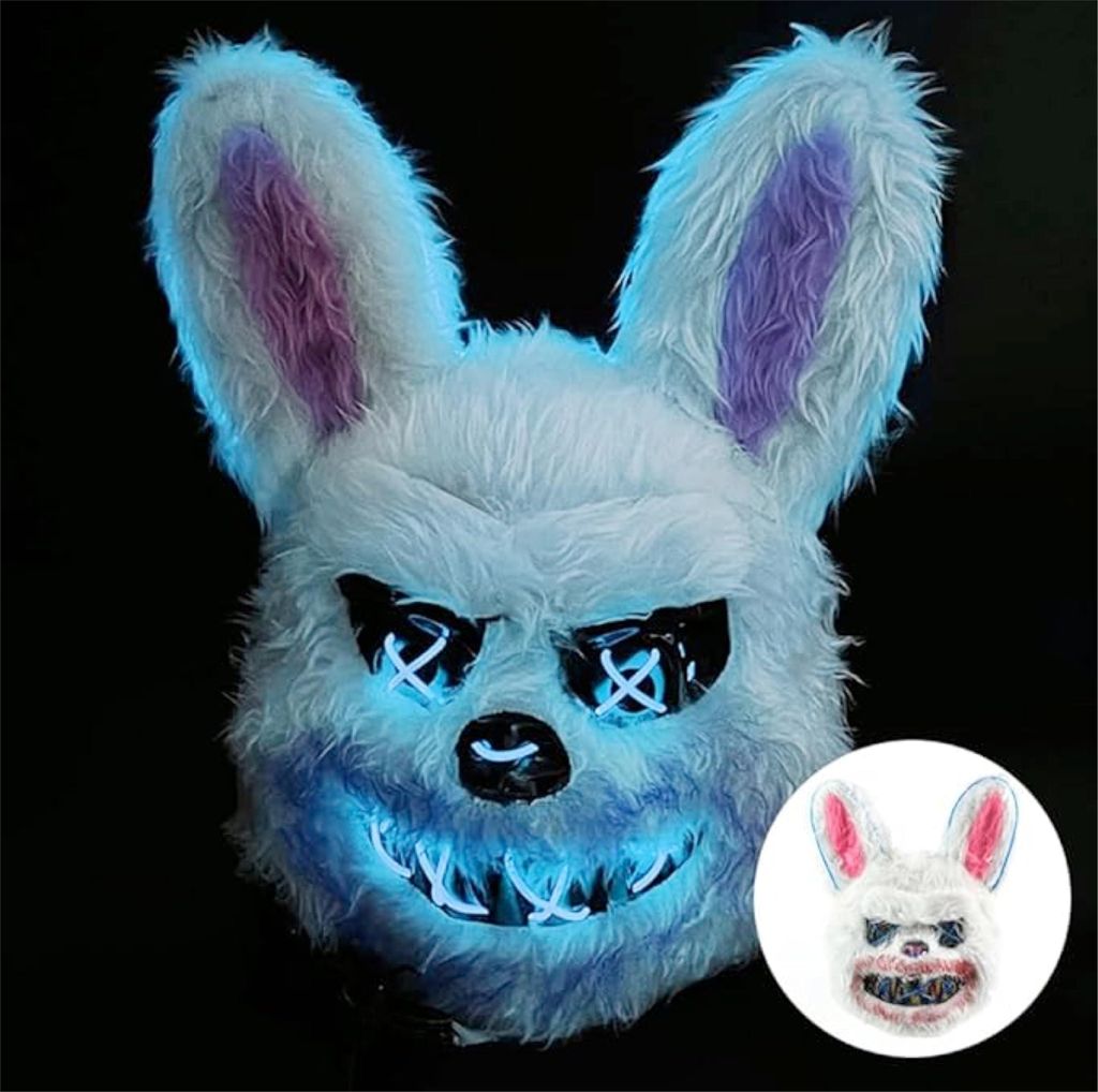 Maschera spaventosa Horror bunny LED - come da Purge, Immagine del prodotto 
