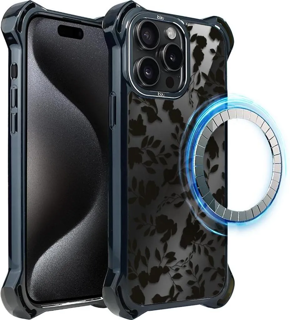 Cover iPhone 15 Pro IBIZU DropGuard Ultra MagSafe Leaf Shadow