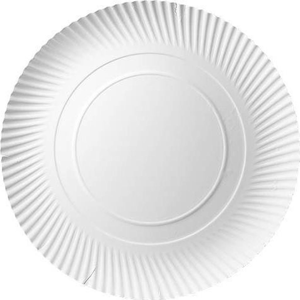 Weiße runde Pappteller 35 cm 100 Stück. Produktbild 