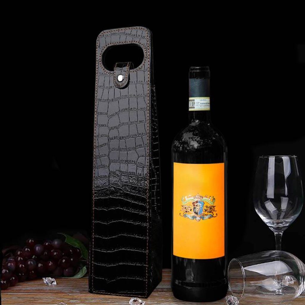 Geschenkbox für Weinflasche - Kunstleder