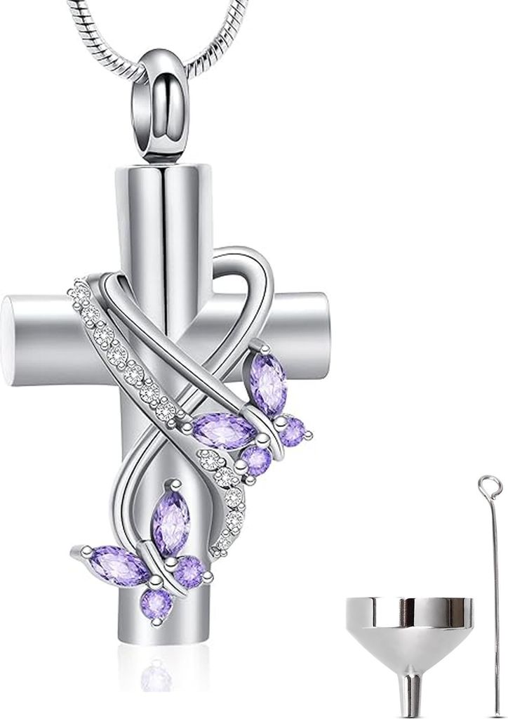 Luxe Ascheanhänger mit Kette - Gedenkschmuck für Asche, Produktbild 