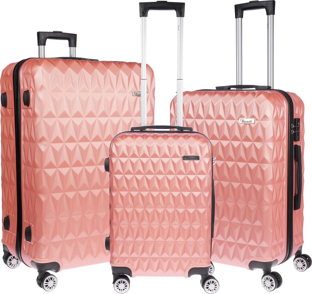 Weissmantel 3er Koffer Set Hartschalenkoffer Koffer Trolley Reisekoffer Kofferset xl mit Bordgepäck als Handgepäck Suitcase 3 teilig Rollkoffer