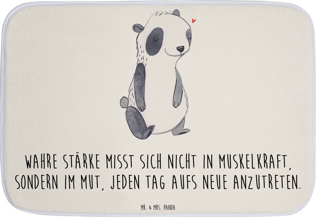 Mr. & Mrs. Panda Badteppich Panda Muskelatrophie - Weiß - Geschenk, Muskelschwund, duschmatte, Badezimmerteppich, Spinale Muskelatrohie, Duschvorl...
