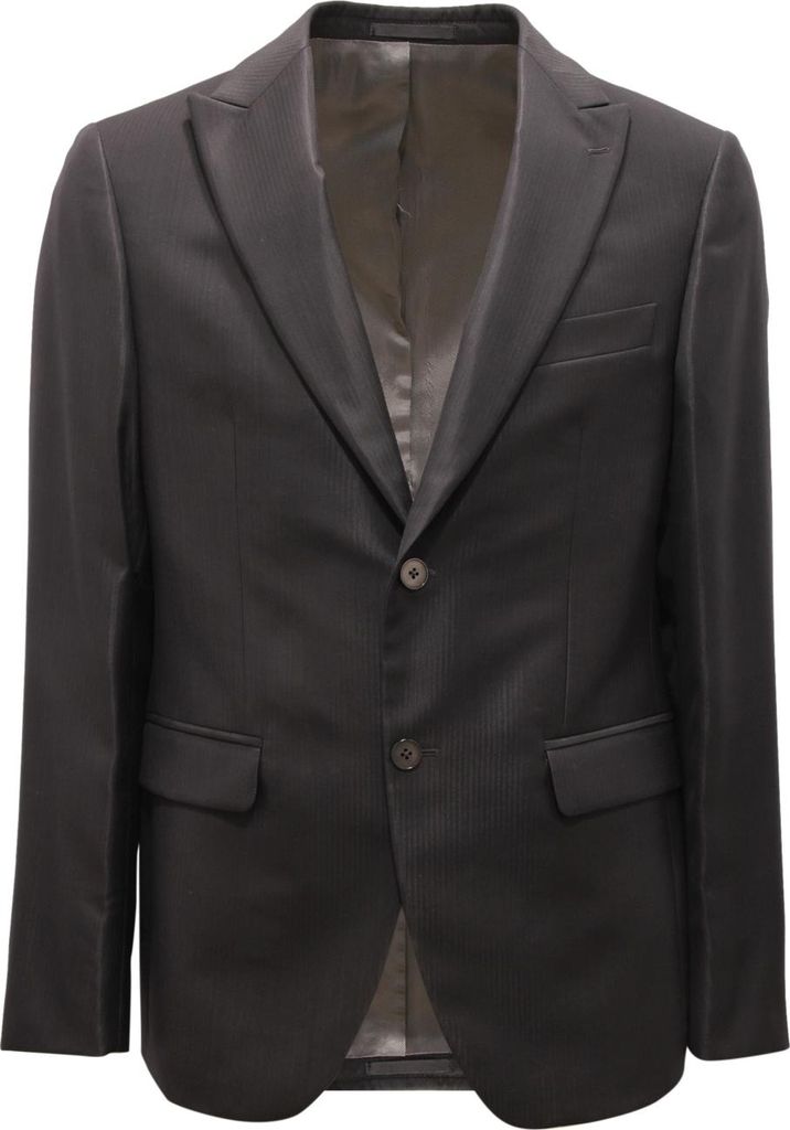 0861Az Abito Uomo Bordoni Man Suit Drop 7R Black