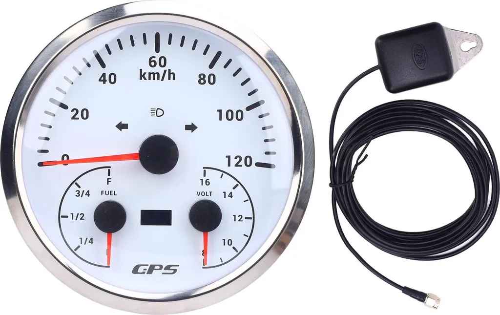 Combiné d'instruments GPS 110mm avec Jauge de Carburant et Voltmètre 12V - 2