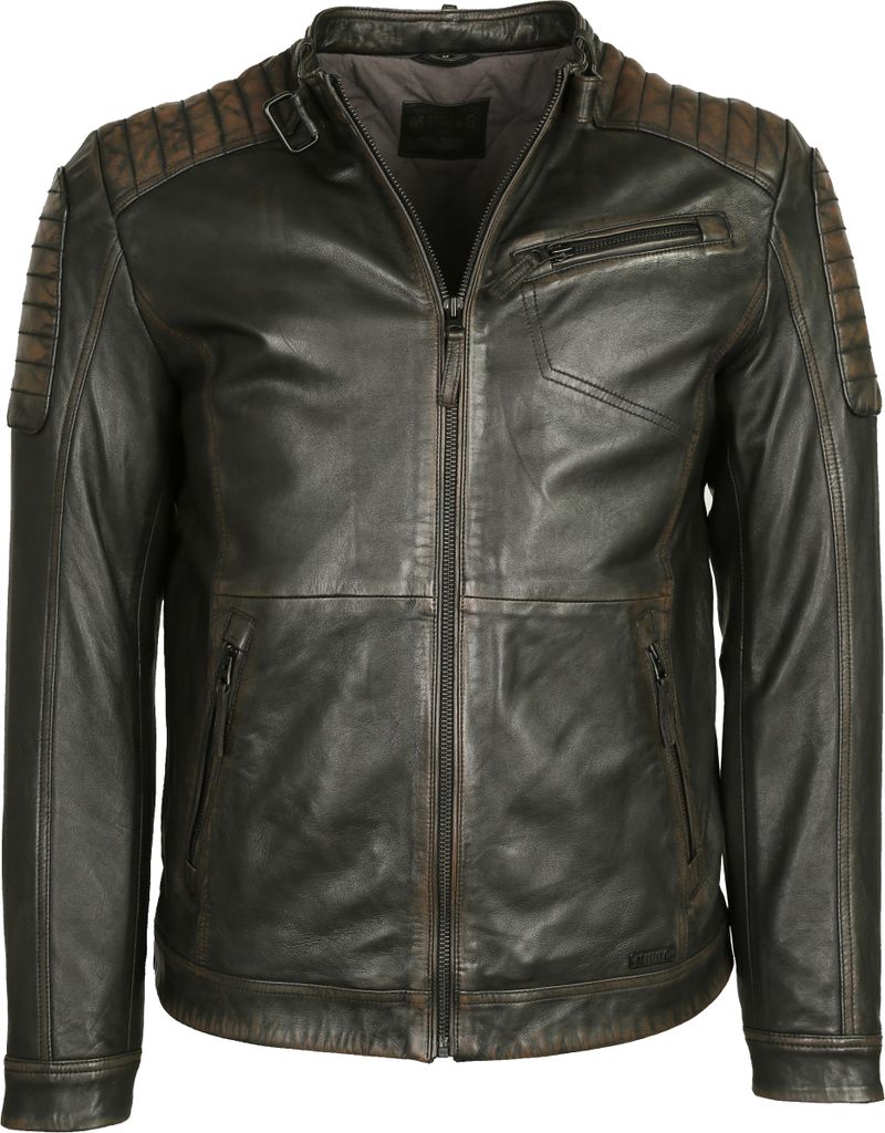 Mustang Lederjacke 3102051 Herren braun M