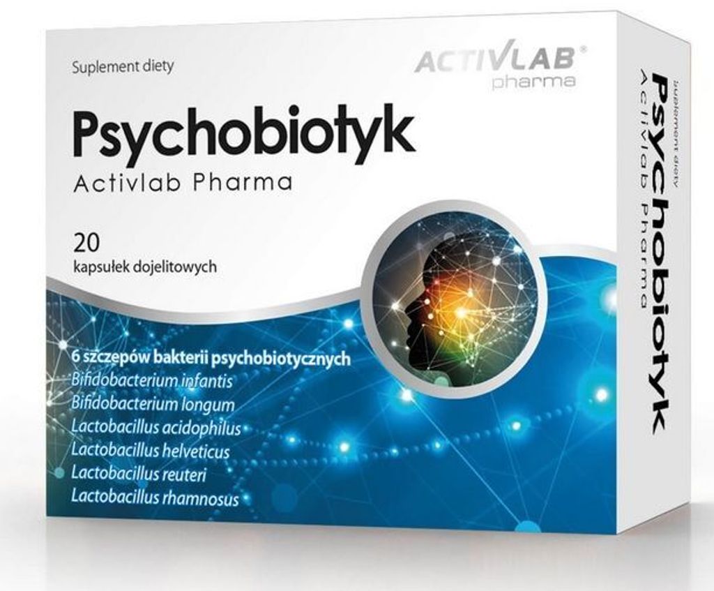A product box for a dietary supplement called Psychobiotyk.