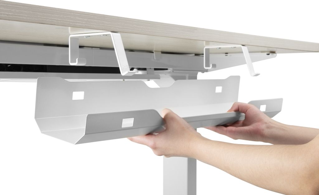 Kabelkanal für Untertisch - 60 cm breit - weiß Produktbild 3