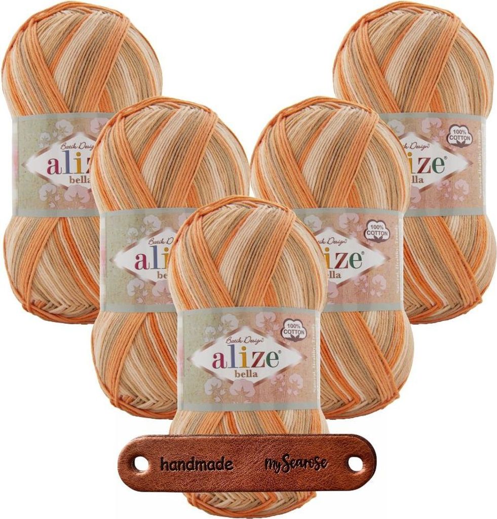 5 x ALIZE Bella Batik 8095 mit Label