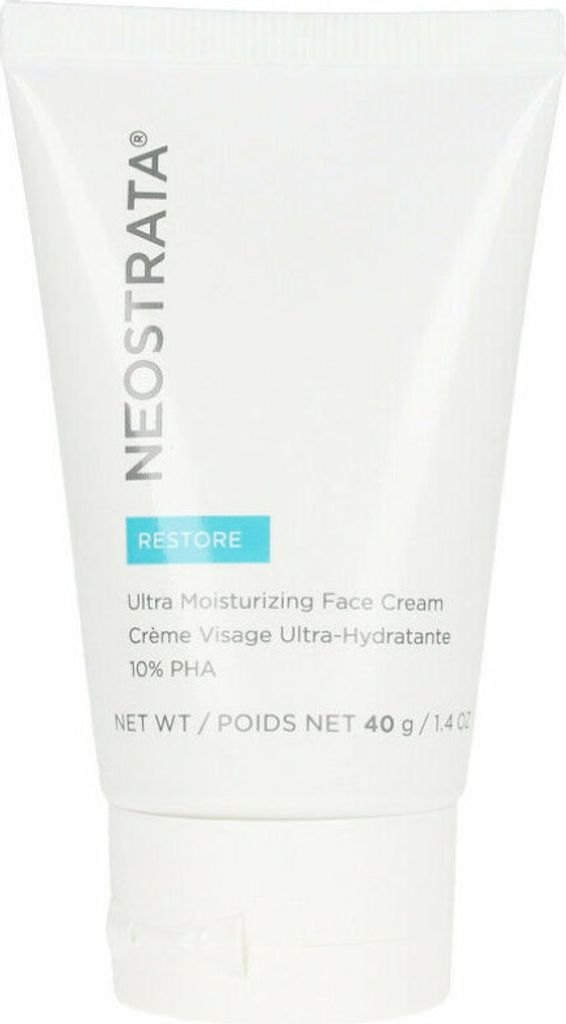 A white tube of Neostrata Ultra Moisturizing Face Cream with blue and gray text.