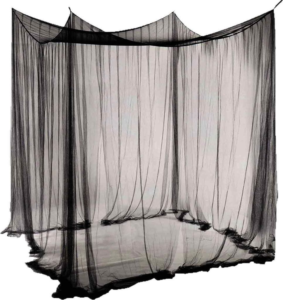 Moskitonetz mit 4 Eckpfosten, Baldachin-Bettvorhänge, großes Moskitonetz, Schlafzimmer, Prinzessinnen-Dekoration, Baldachinvorhänge für Terrass...