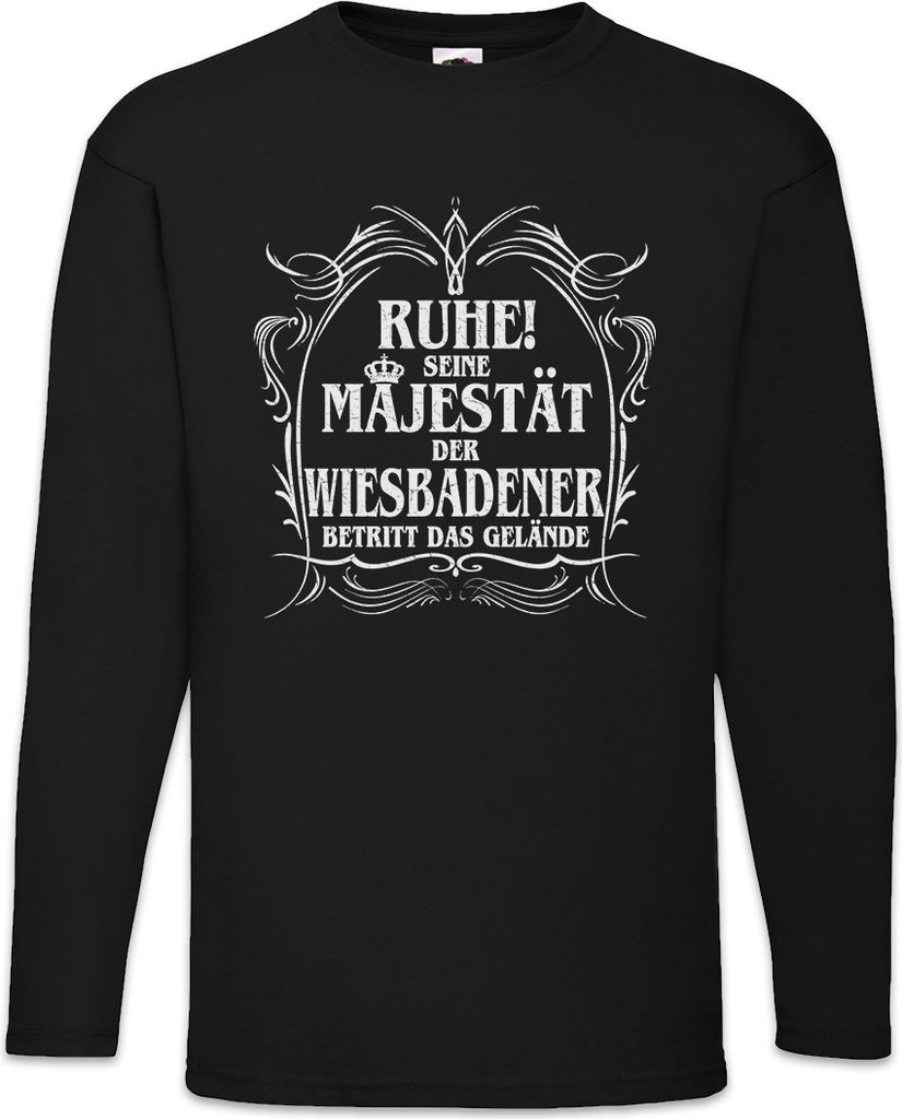 Urban Backwoods Seine Majestät Der Wiebadener, Langarm T-Shirt, Farbe: Schwarz, Größe: 5XL