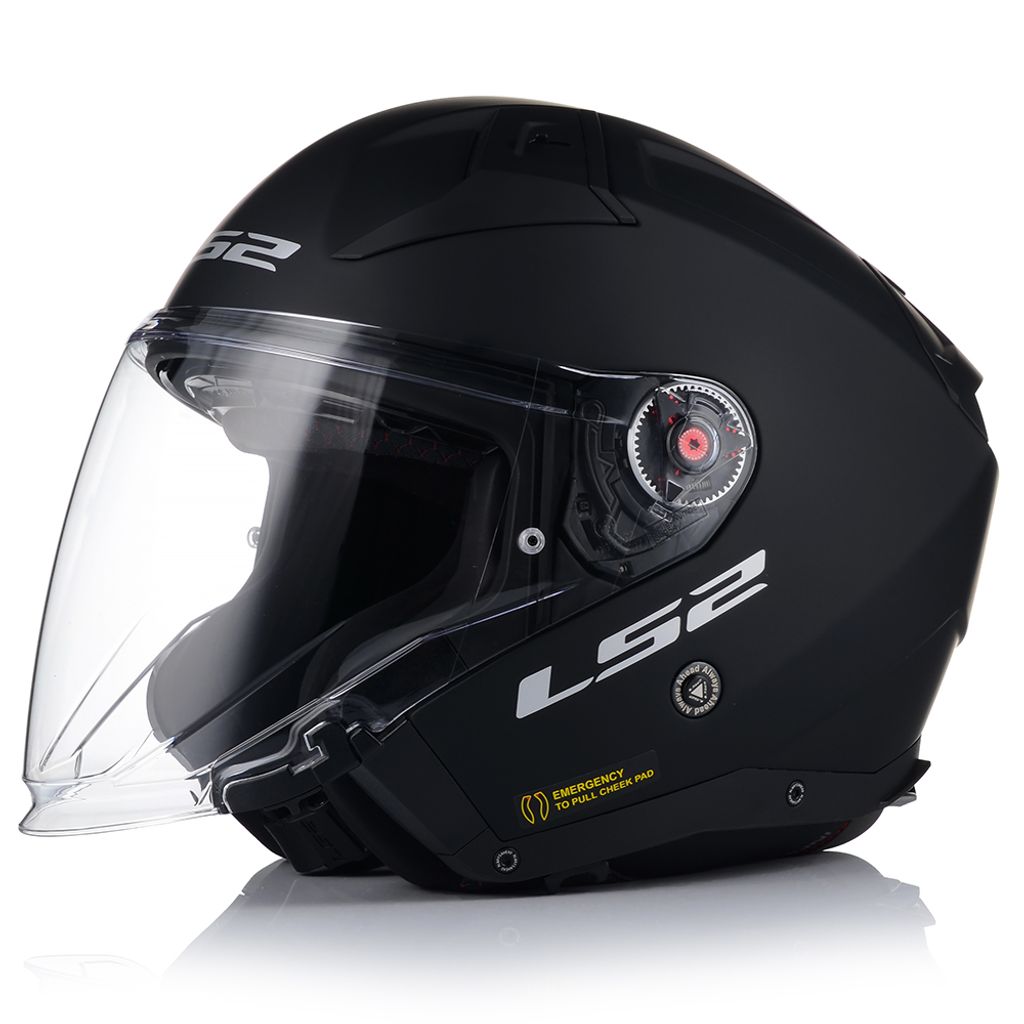 LS2 Infinity Hyper Jethelm – GFK-Material, Integrierte Sonnenblende, Größe XL, Gelb