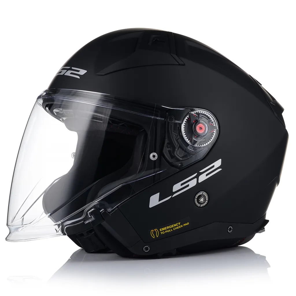 Casque LS2 OF603 Infinity II Solid Jet Noir Mat Taille L 59-60 cm - 3