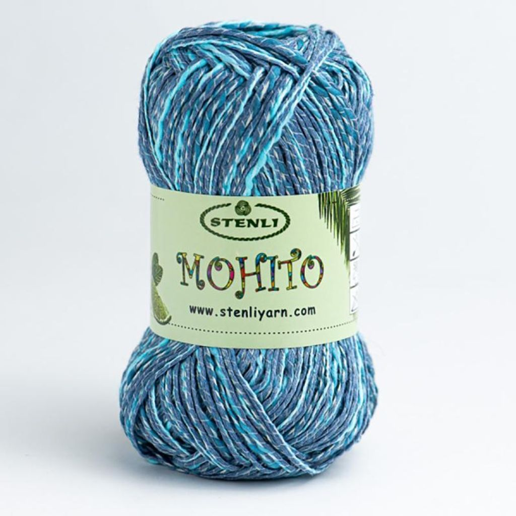 Stenli Mohito Wolle 75% Baumwolle/25%.Polyacryl, Multicolor, 120m/50g, für Sommerprojekte