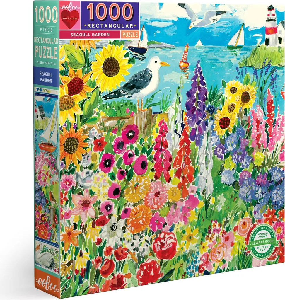 Activité détente à la maison avec le puzzle 1000 pièces Jardin des mouettes