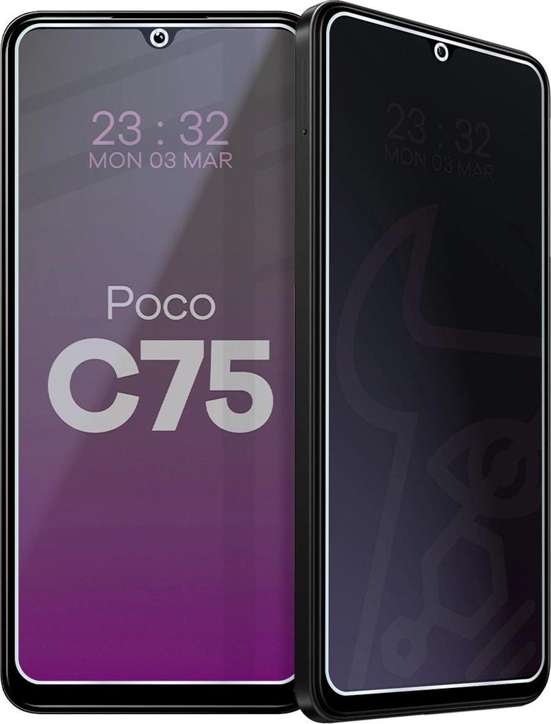 Hybridglas mit Privatschutzfilter für Xiaomi POCO C75, Bizon Glass Mule Shadow, Matt