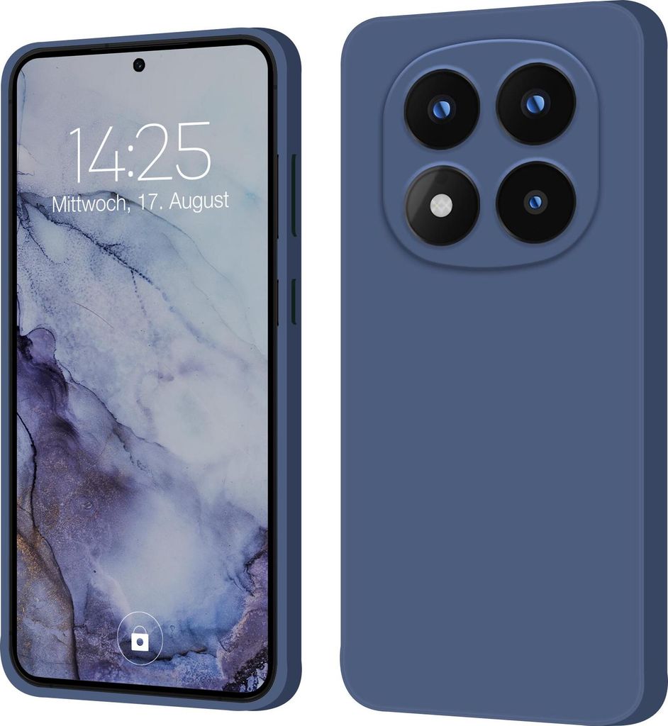 Hülle für Xiaomi Redmi Note 14 Pro 5G Case Cover Bumper Silikon Softgrip Schutzhülle Farbe: Lavendelblau