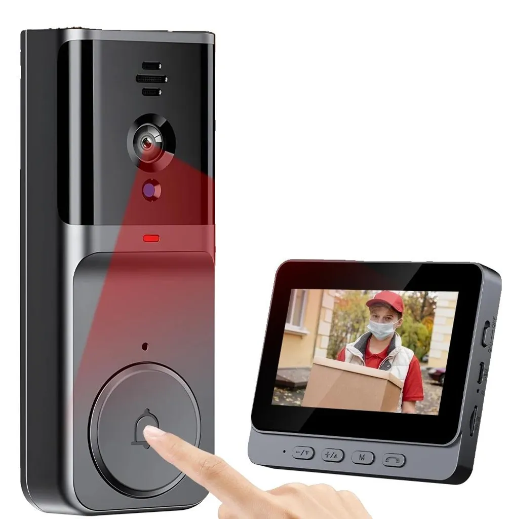 Finis les Câbles ! Interphone Vidéo sans Fil Étanche avec Écran 4,3" et CMOS