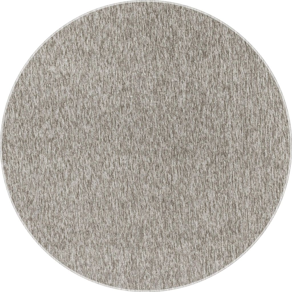 Homebyhome Schlingen-Teppich Kurzflor - Uni Design, Modern & Pflegeleicht fürs Wohnzimmer, Grösse: 160 cm Rund