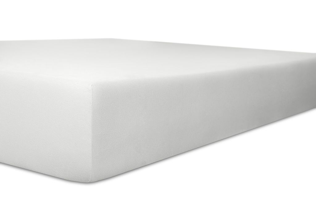 Kneer - Betttuch - * Qualität 60 * Single-Jersey - Farbe: 01 Weiss - Größe: 180/200 - 200/200 cm