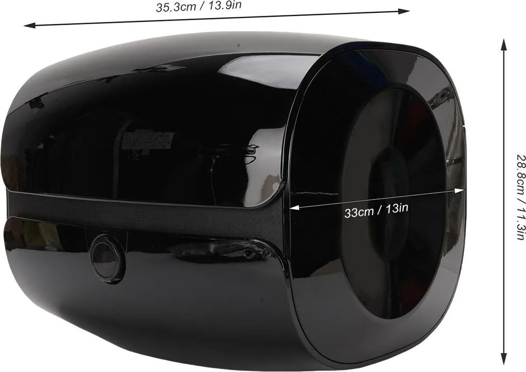 Top case moto 32L ABS noir brillant de haute résistance universel