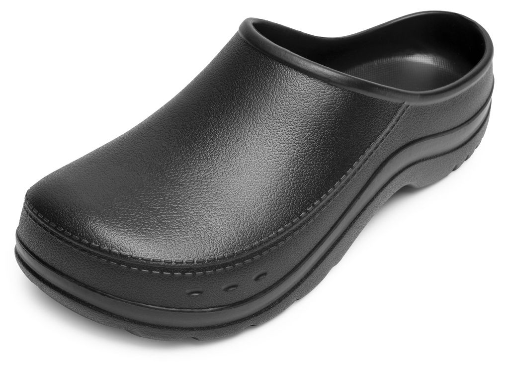 Gartenclogs für Herren Ultraleicht EVA Gartenschuhe LA-CA-ComoMan (Schwarz, 41)