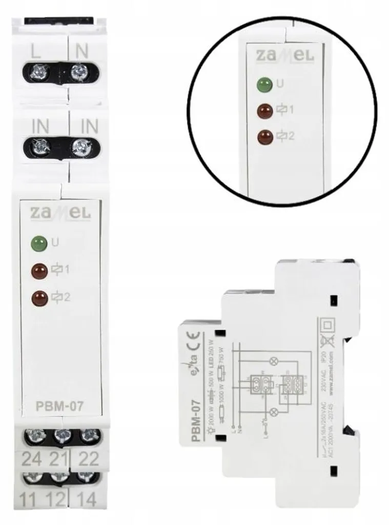 Relais Bistable PBM-07 Zamel pour Commande Centralisée Éclairage 230V
