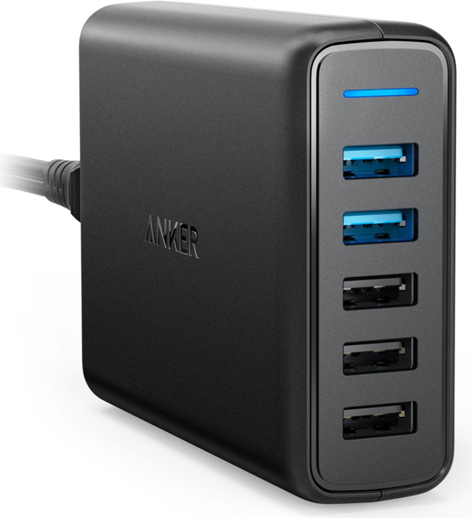 Anker PowerPort Speed 5 Caricatore a 5 porte USB-A 63W nero Immagine del prodotto 