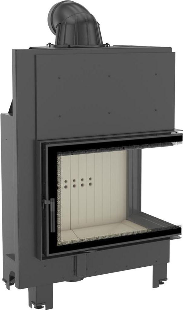 Kamineinsatz aus Stahl KRATKI MBA rechts 17 kW Ø 200