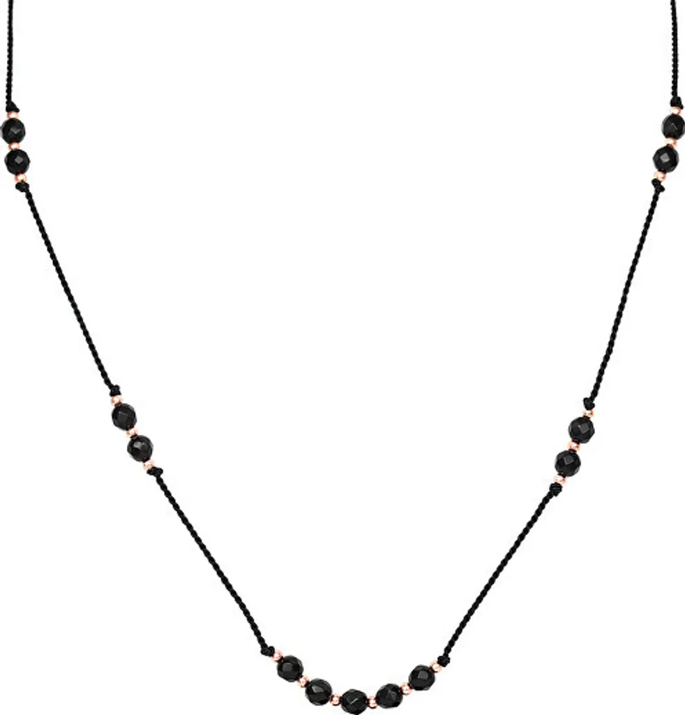 Collana Onice Nero HE32K3RG-BK | Stile Urban in Corda Intrecciata