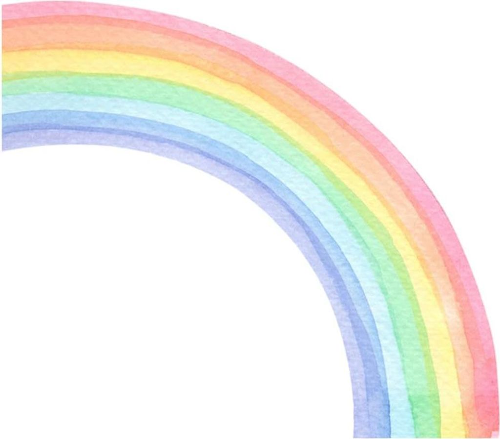 Bunte Aquarell-Regenbogen Wanddekorationen für Kinderzimmer und Schlafzimmer