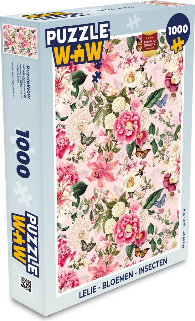 MuchoWow Puzzle 1000 Teile Lilie - Blumen - Insekten - Spielzeug - Alt und Jung - Spiele - Puzzeln