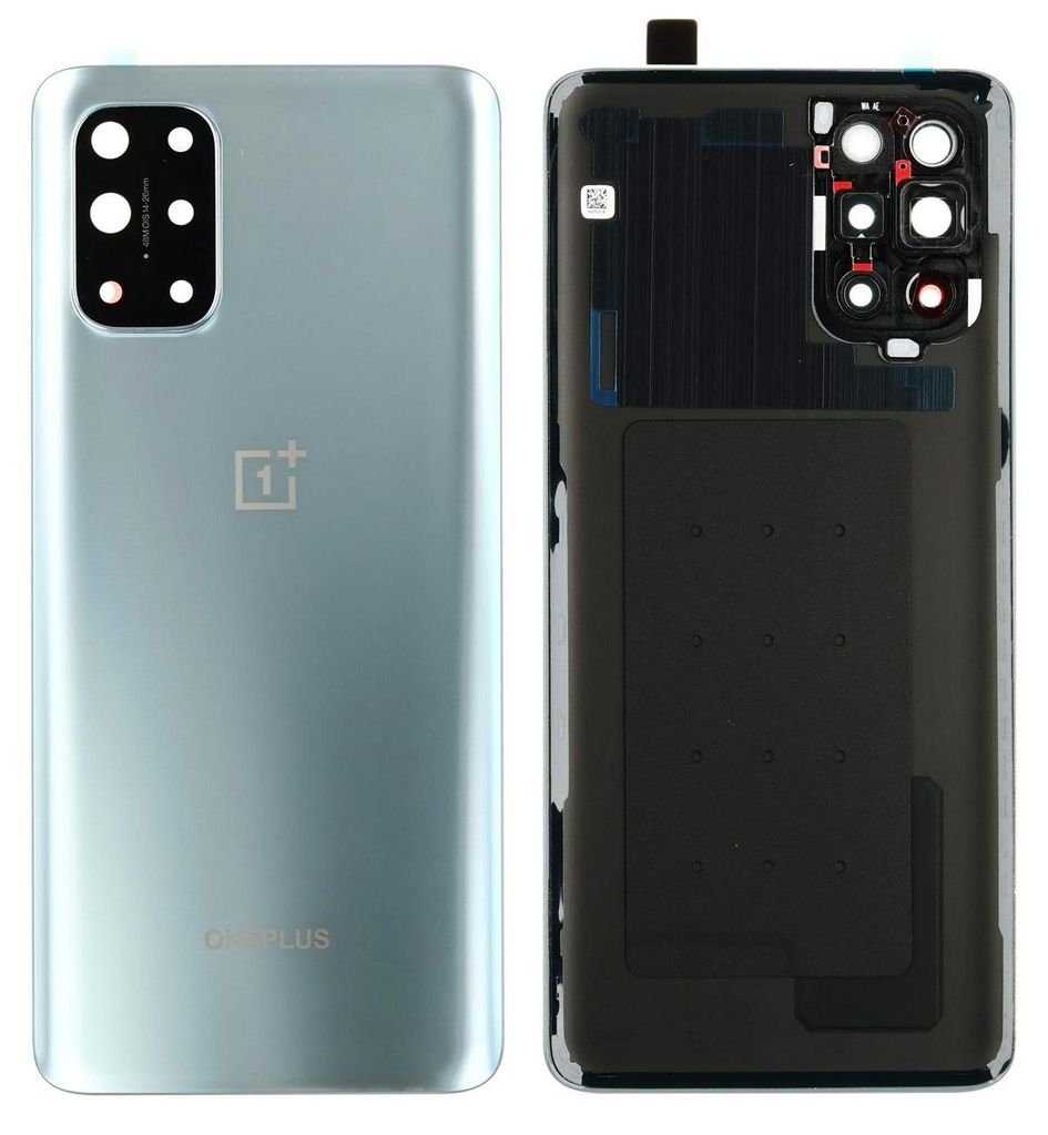 Oneplus 8T Backcover + Kameraglas + Kleber (Lunar Silver), Produktbild 