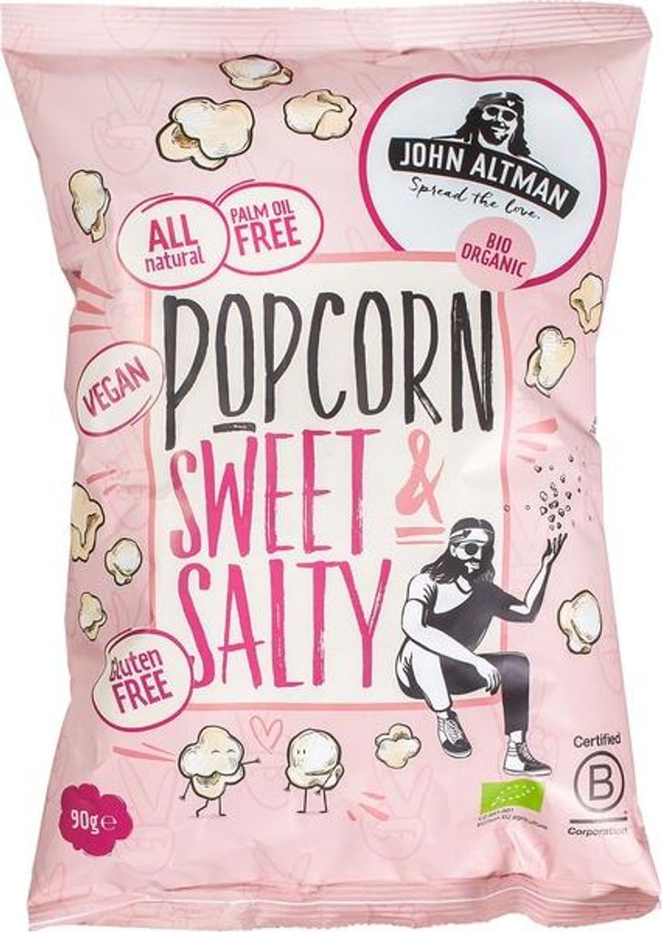 John Altman Popcorn Sweet And Salty (90 gr) Productafbeelding 