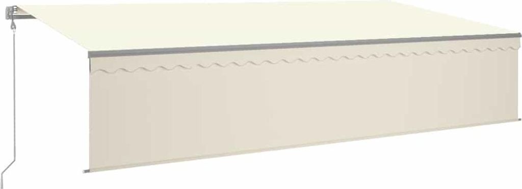 vidaXL Markise Automatisch mit Rollo LED Windsensor 6x3 m Creme