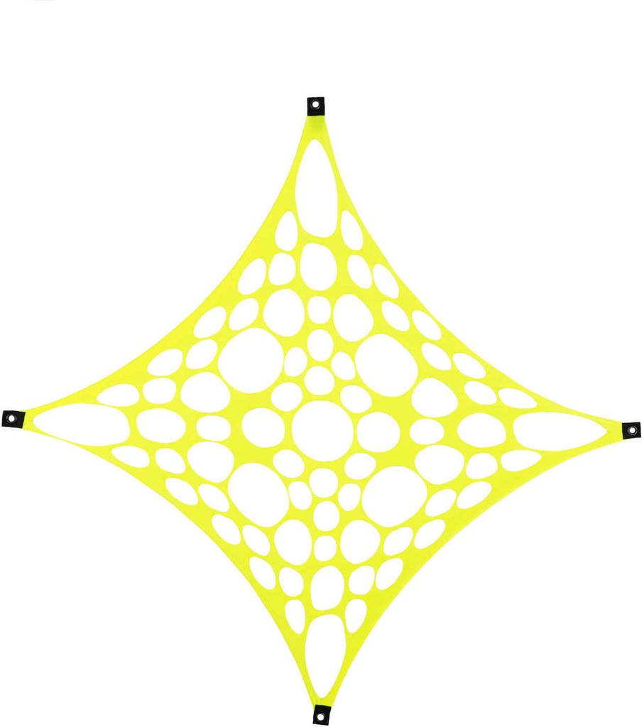 PSYWORK Schwarzlicht Segel Elasthan "Psy Suzy Square" Gelb, 1x1m