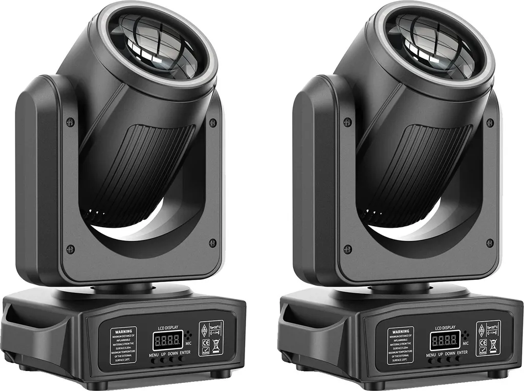 Lyre LED Moving Head RGB avec contrôle DMX dynamique et prise EU noire