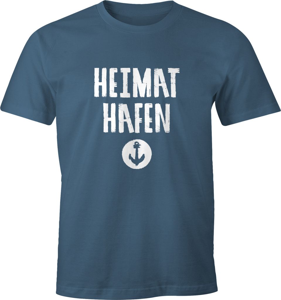 Herren T-Shirt Heimathafen Anker Moonworks denim L