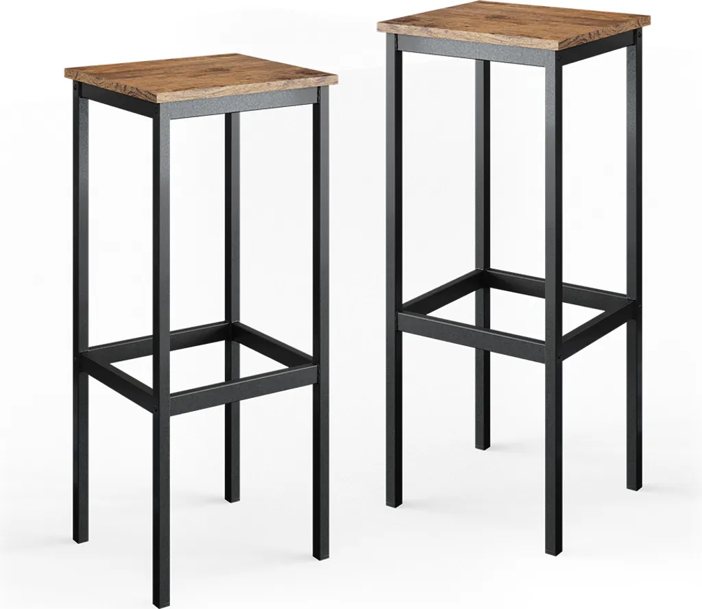 Sgabelli Bancone Cucina Vicco Fyrk Set da 2 Rovere Nero 78 cm