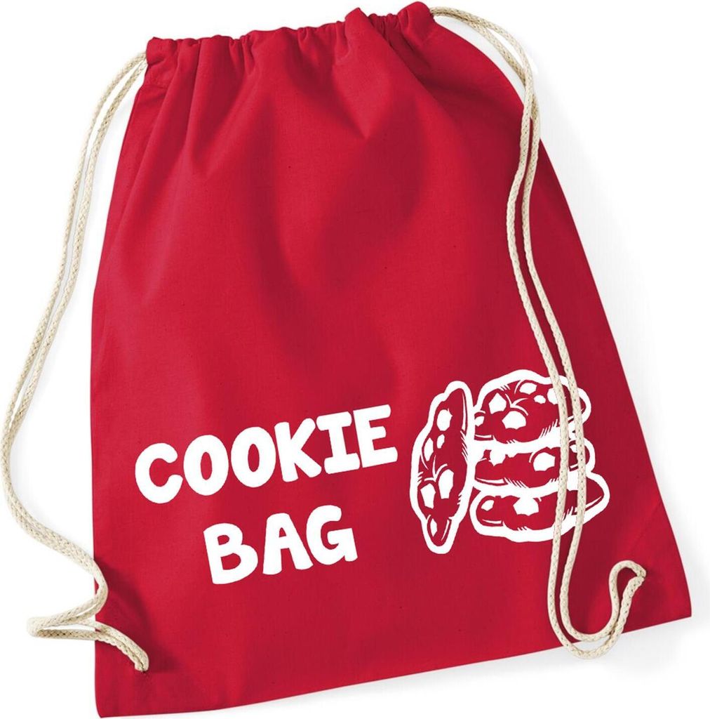 Huuraa Turnbeutel Cookie Bag 12 Liter Classic Red Baumwolle Rucksack Geschenkidee